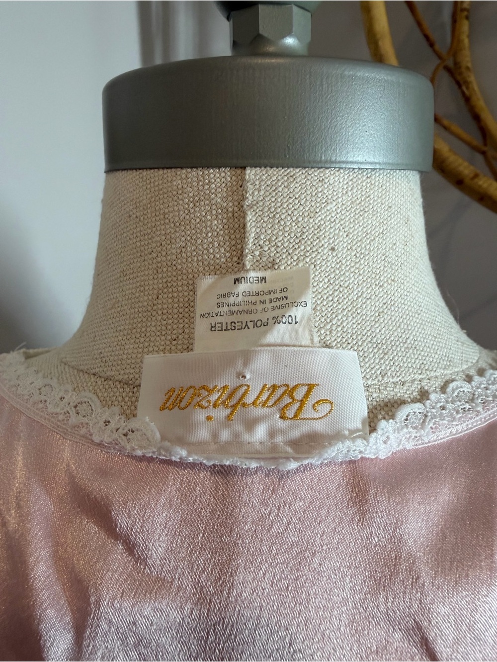 vintage pink satin coquette whimsical maxi romantic nightgown cape dress - Picture 12 of 13